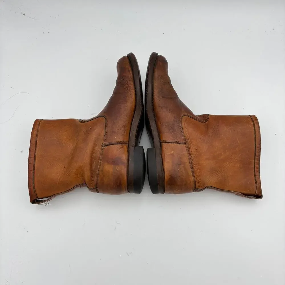 Vintage Pre-50s Chippewa Black Label Leather Utility Roper Boots Men's 10.5